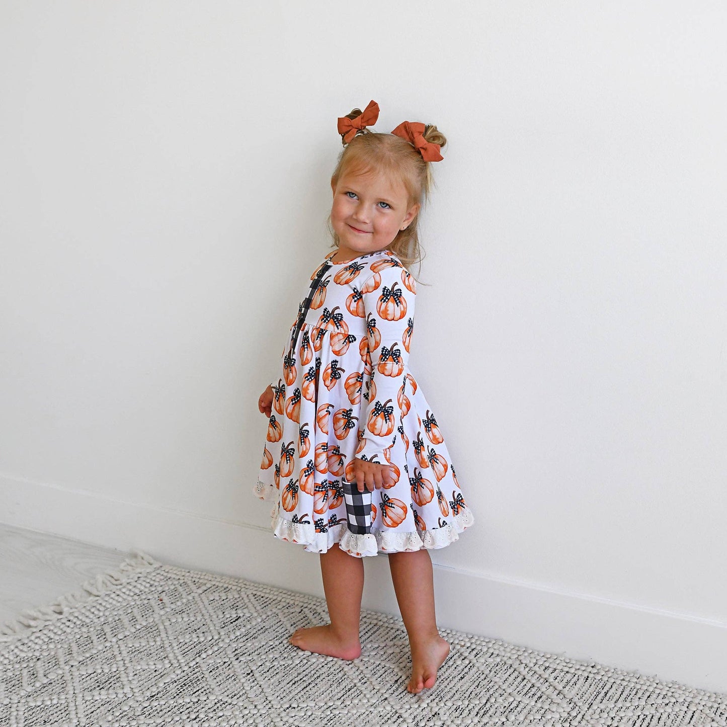 Lilith Pumpkin Button Dress