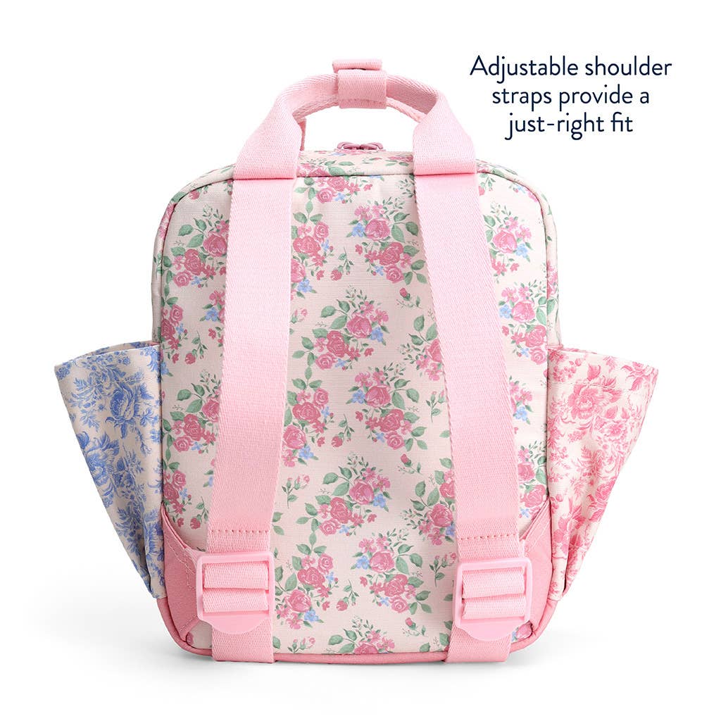 Toddler Backpack: Ribbons + Roses