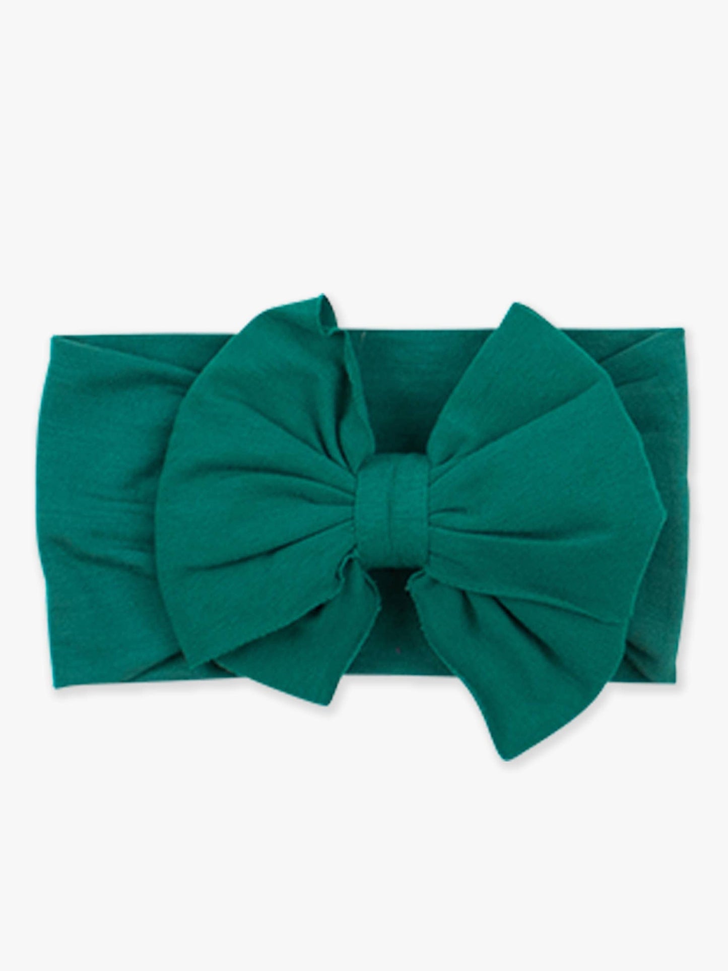 Girls Emerald Green Big Bow Headband: Green / One Size
