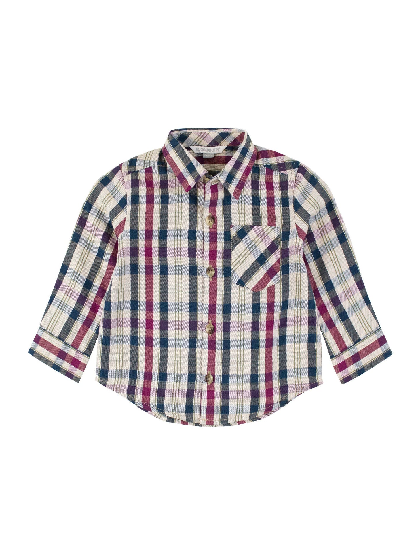 Baby Boys Rowan Plaid Long Sleeve Button Down Shirt