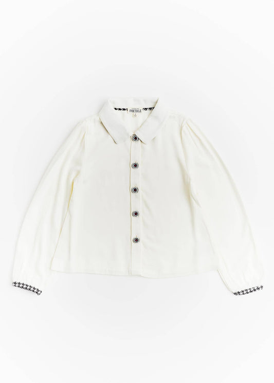 Classic Button Blouse: Marshmallow