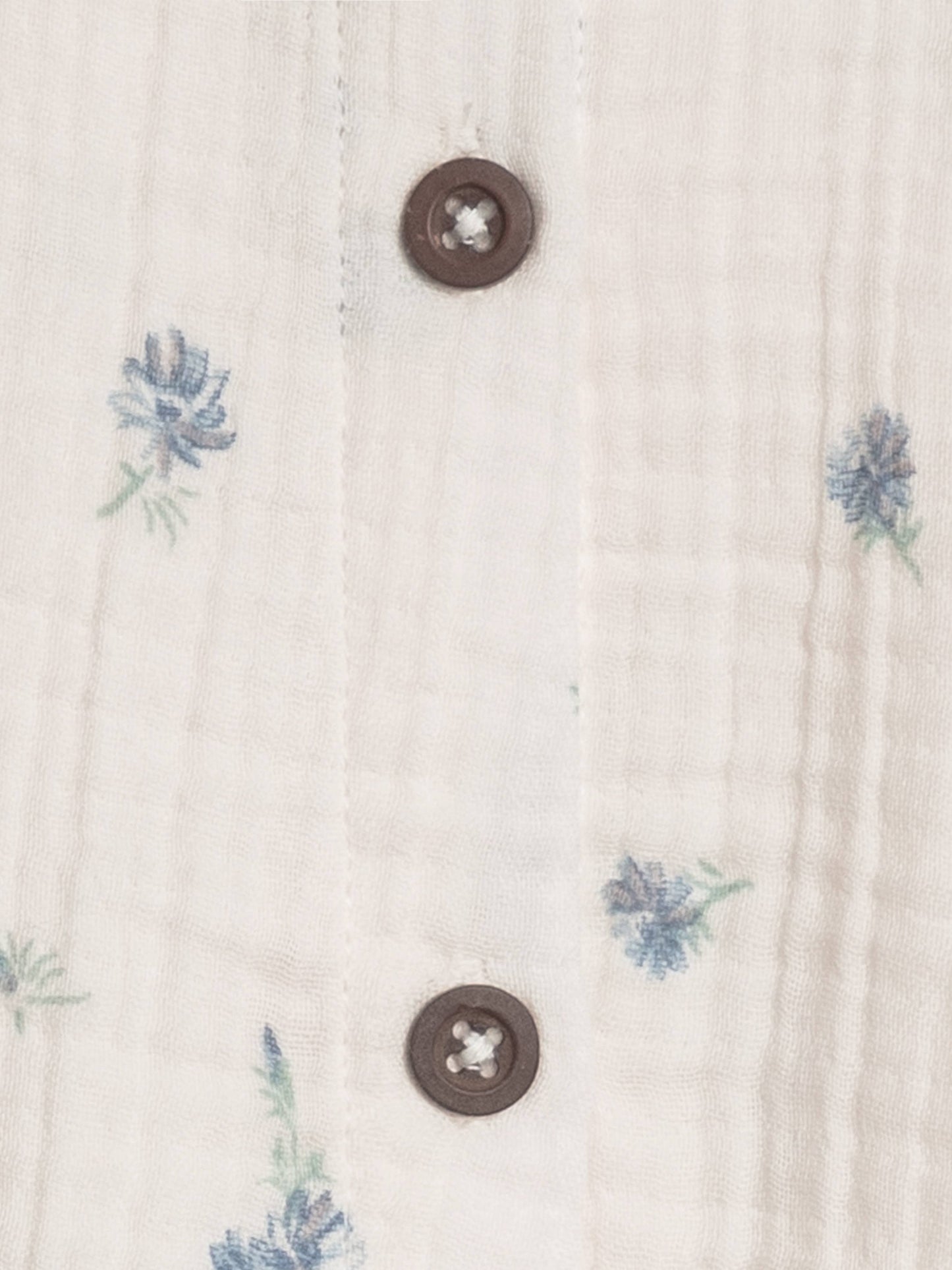 Coco Muslin Button Front Bubble Romper - Elena Floral/Lilla: 6-12M