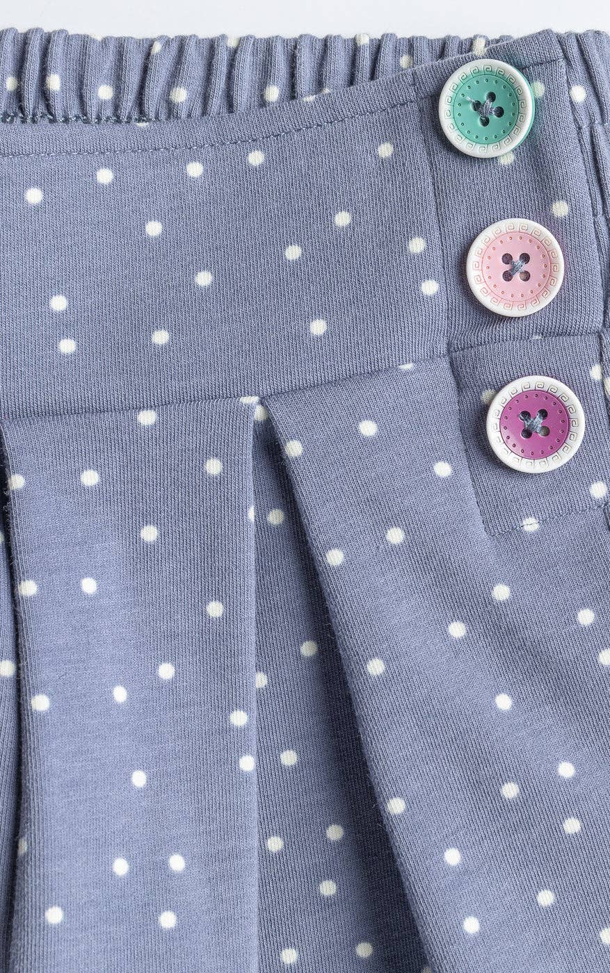 Proper Pleated Skort: Marshmallow Dots