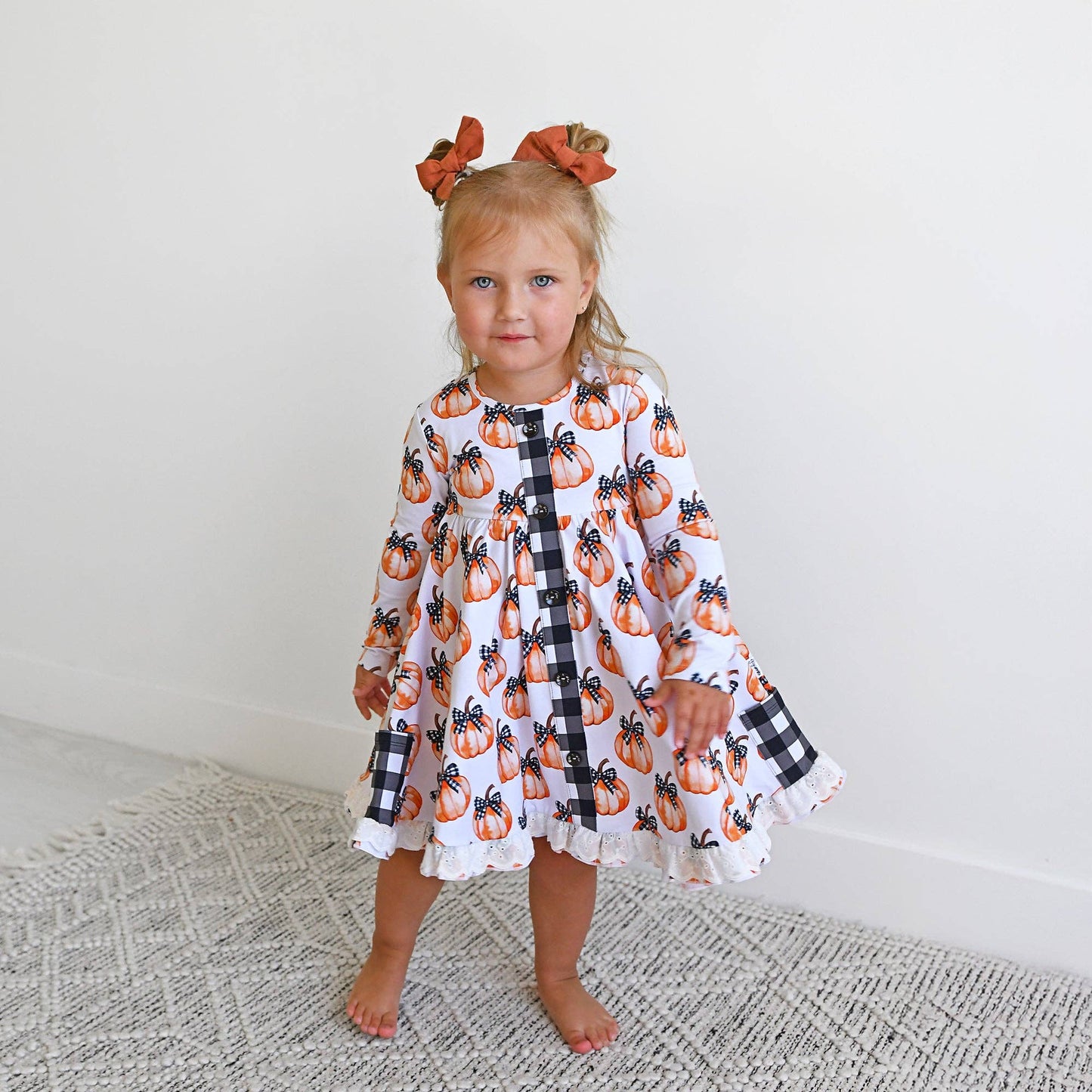 Lilith Pumpkin Button Dress