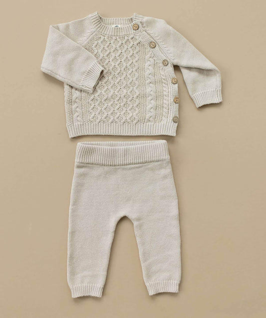 Sasha Knitted 2pc Set: Taupe 2pc