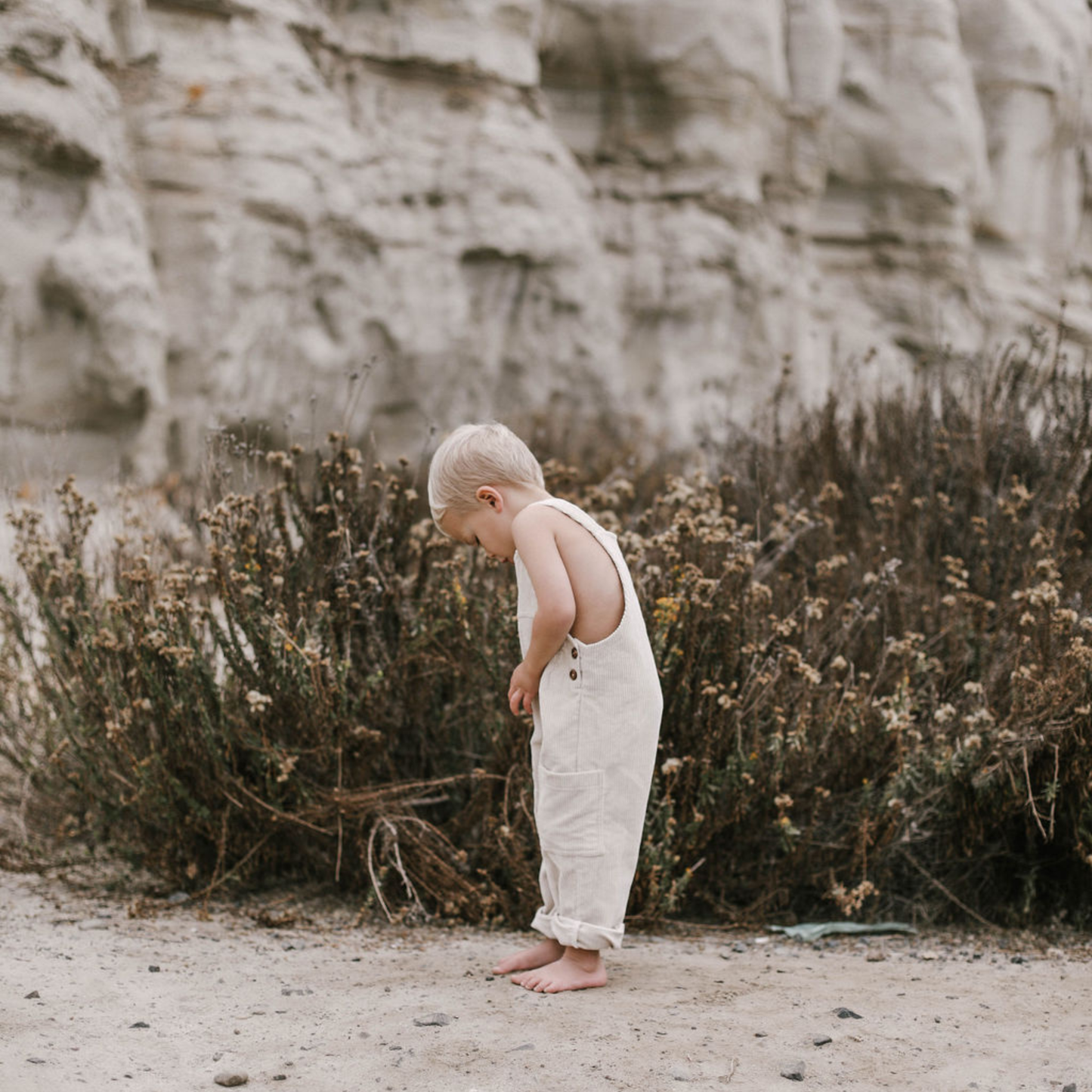 Corduroy Overalls - Oat