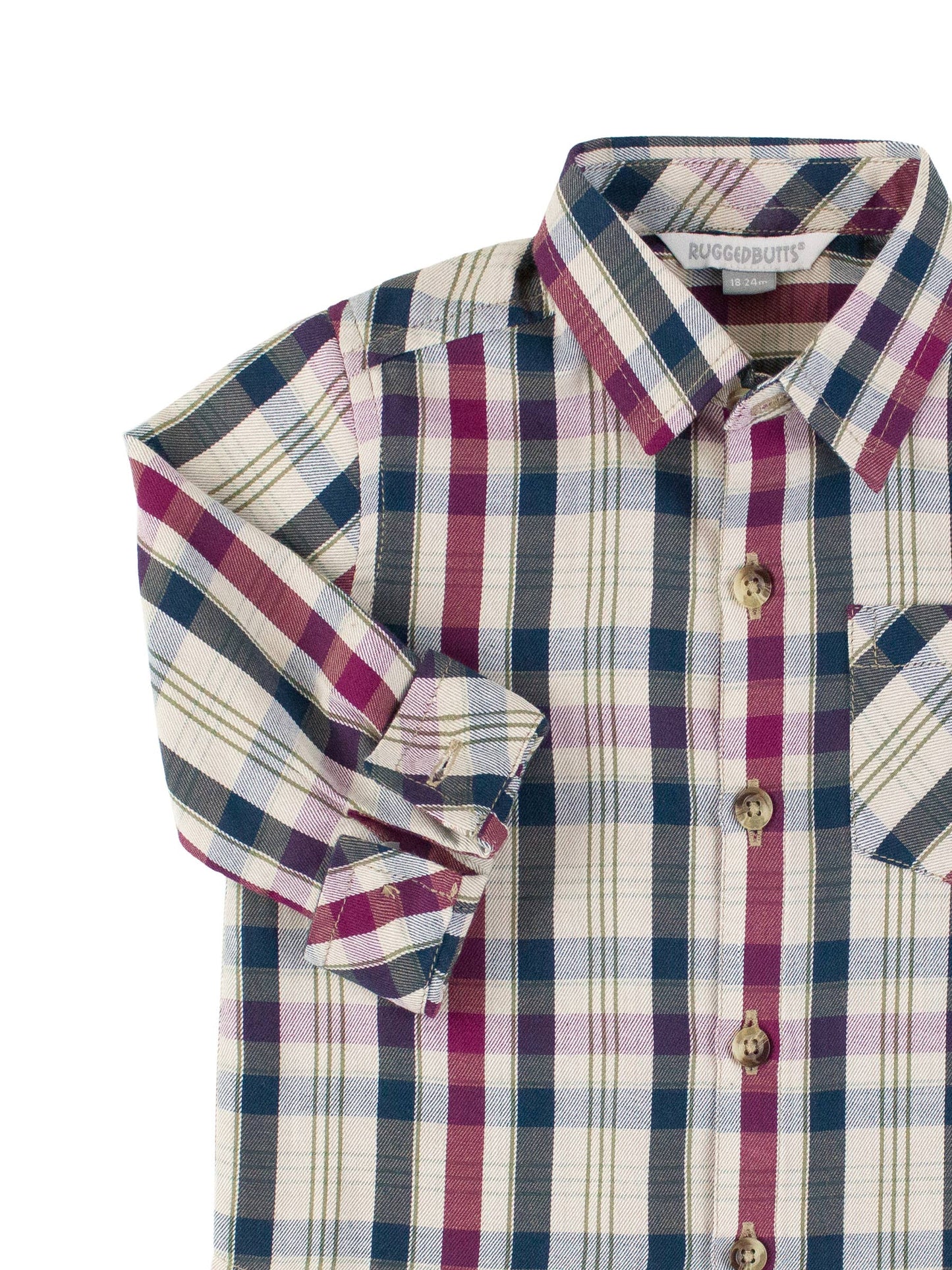 Baby Boys Rowan Plaid Long Sleeve Button Down Shirt
