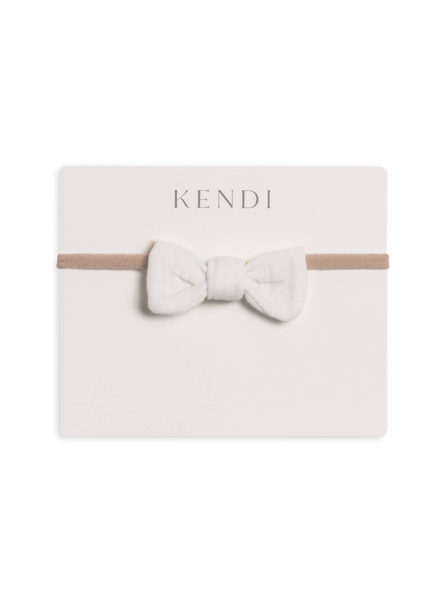 Organic Baby Muslin Dainty Bow Headband - Coconut
