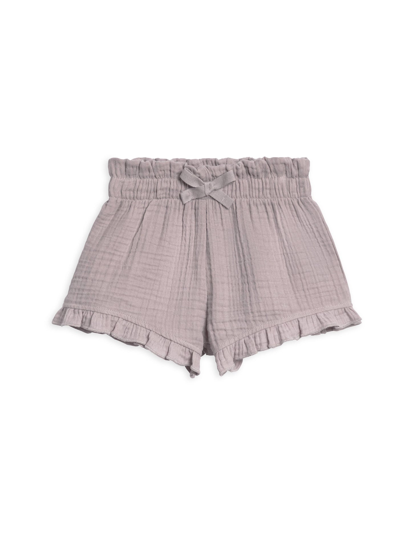 Organic Luz Muslin Flutter Shorts - Lilla: 18-24M
