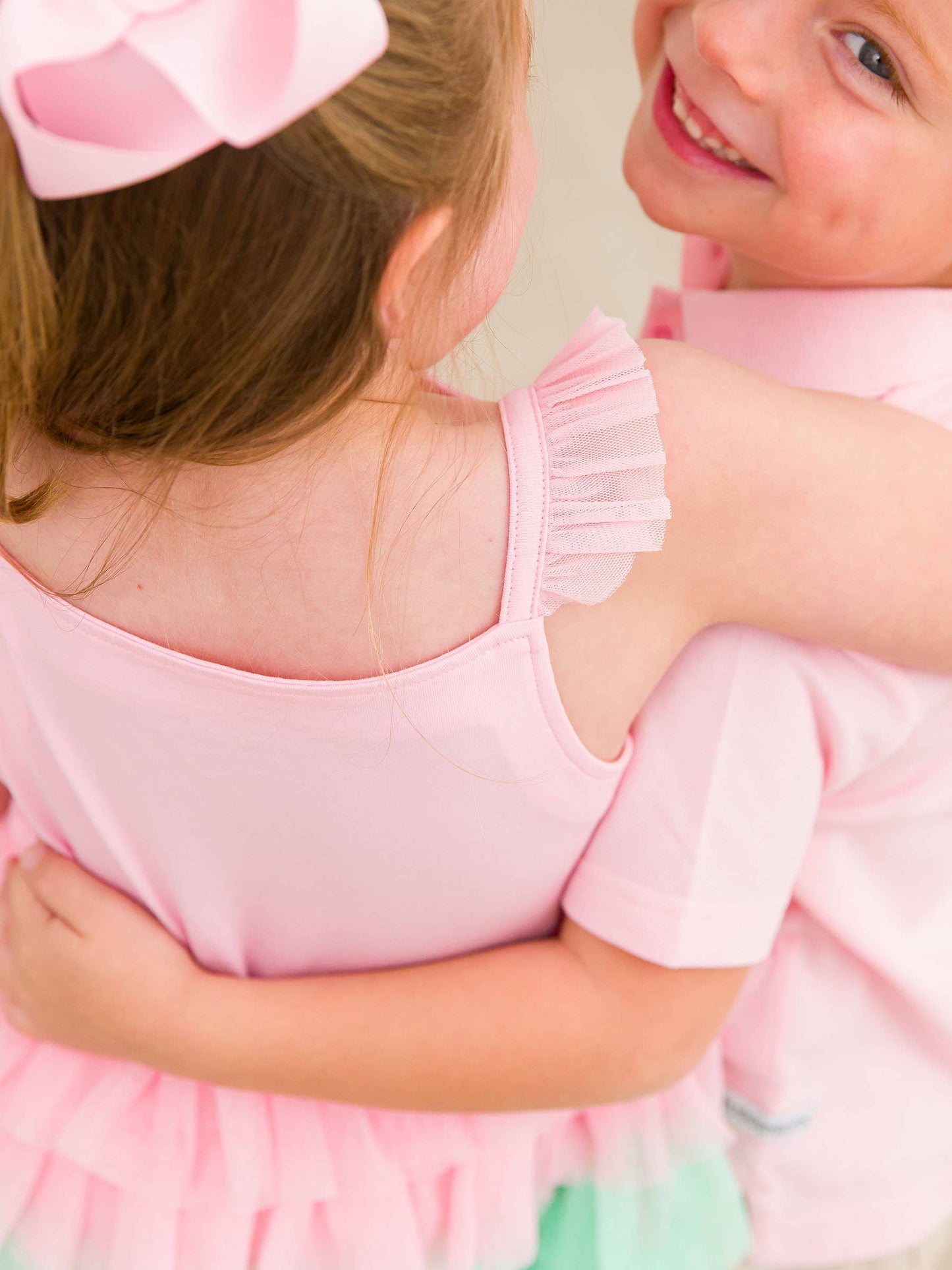 Baby Girls Pink Multicolor Layered Tulle Dress: Pink