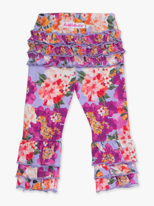 Girls Ruffle Flare Pants: Lavender Valley