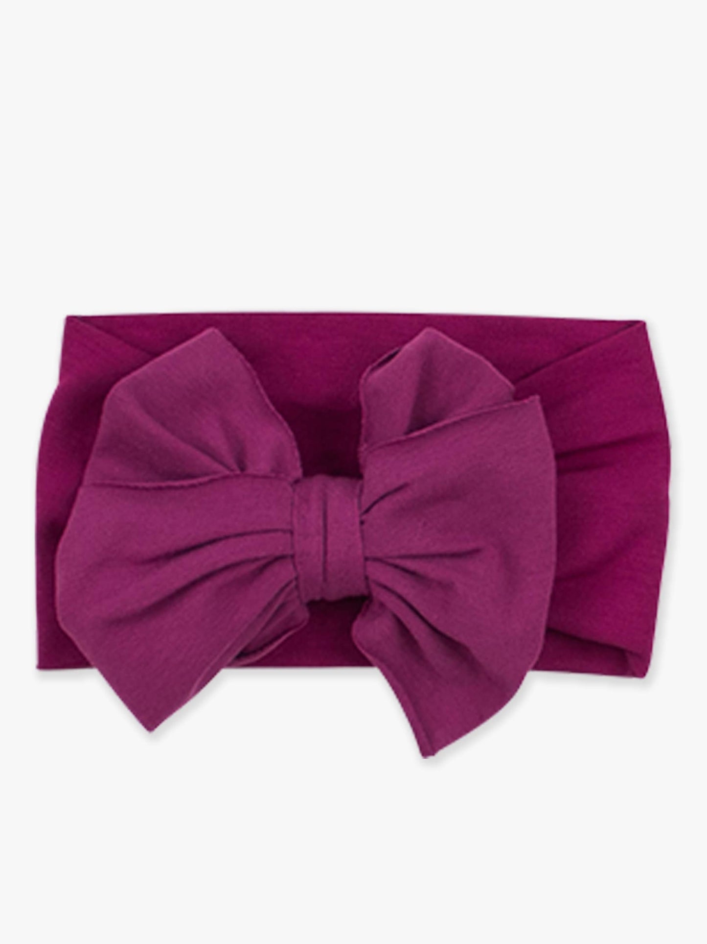 Girls Plum Tart Big Bow Headband: Purple / One Size