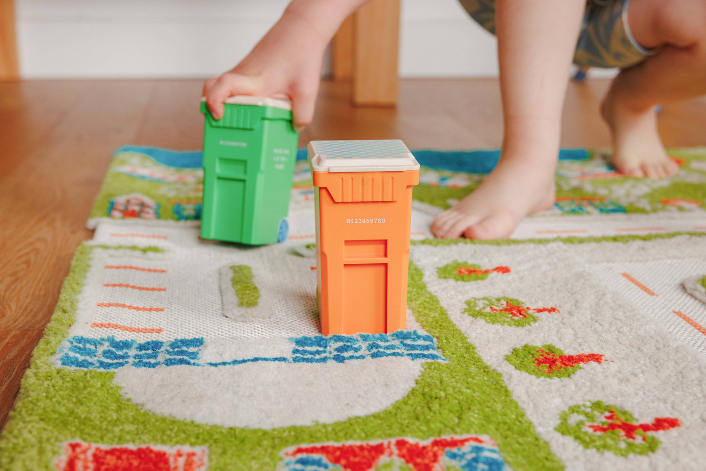 Orange Trash Can
