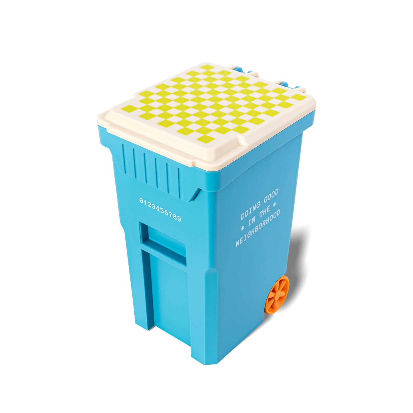 Blue Trash Can