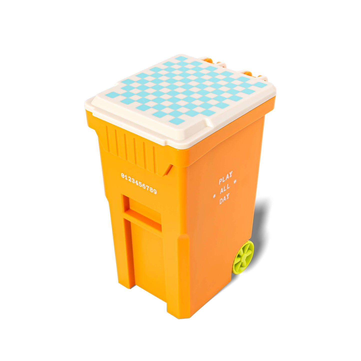 Orange Trash Can