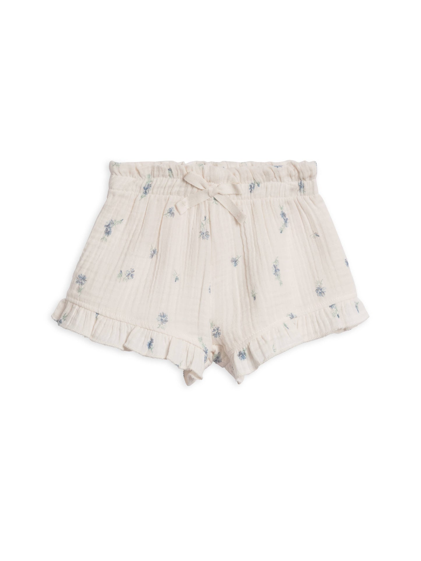 Organic Luz Muslin Flutter Shorts - Elena Floral / Lilla: 18-24M