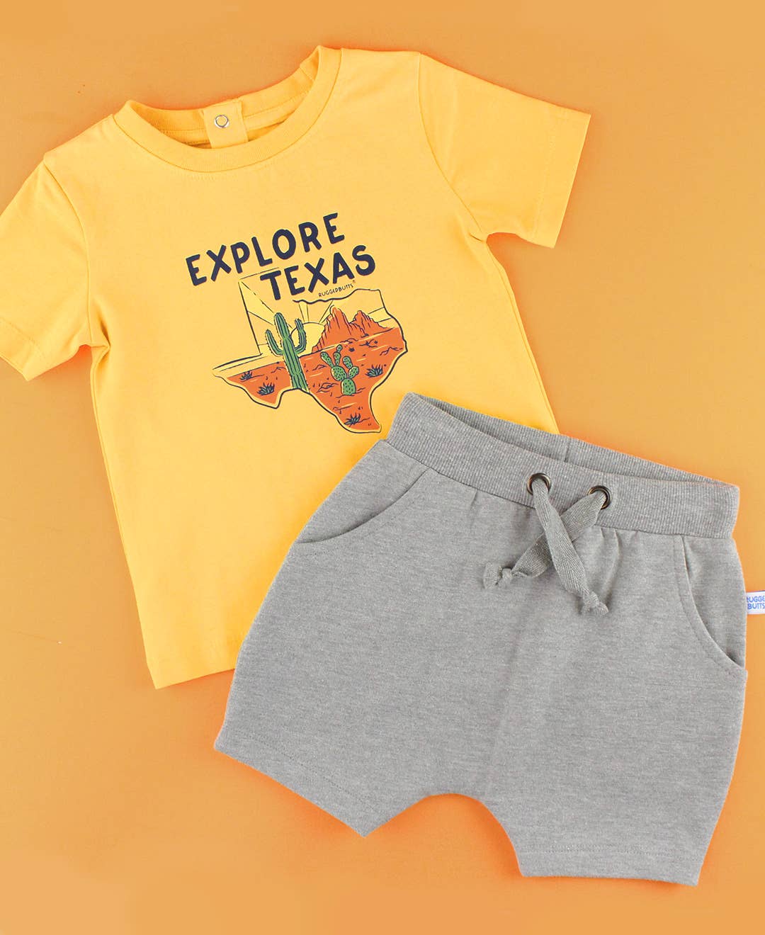 Baby Boys Heather Gray Jogger Shorts