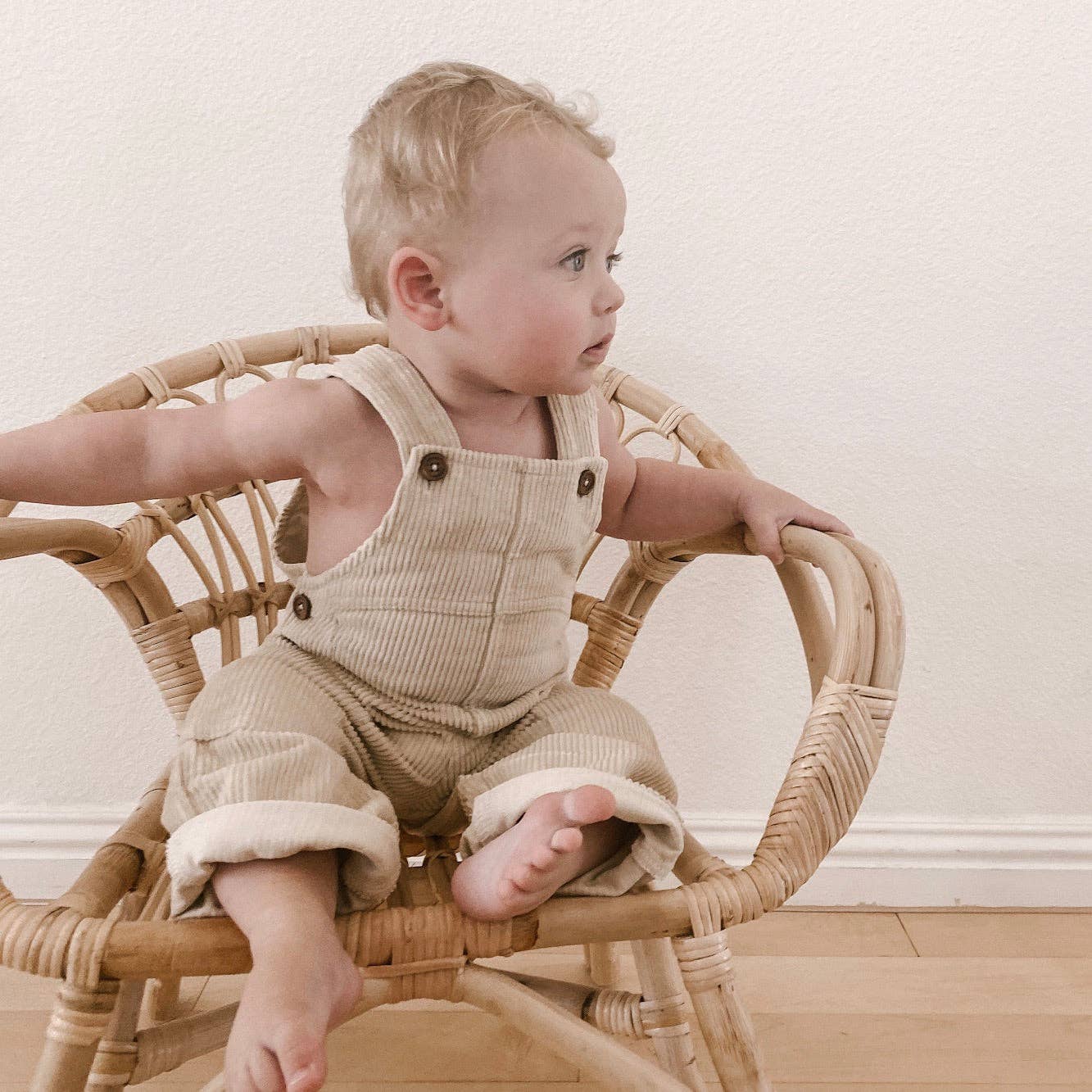 Corduroy Overalls - Oat