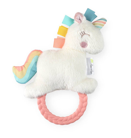 Unicorn Plush Rattle Pal with Teether