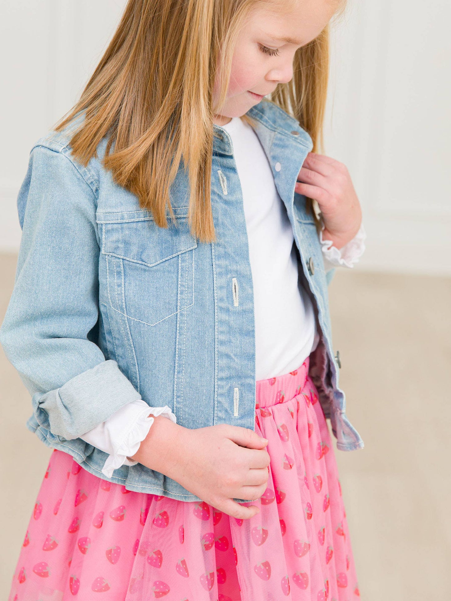 Toddler Girls Berry Cute Tulle Skirt: Pink