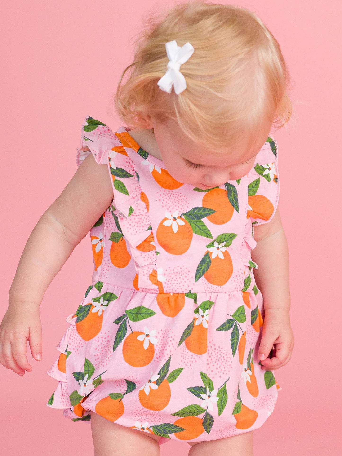 Orange You The Sweetest Tank Waterfall Romper