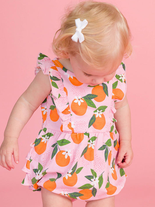 Orange You The Sweetest Tank Waterfall Romper