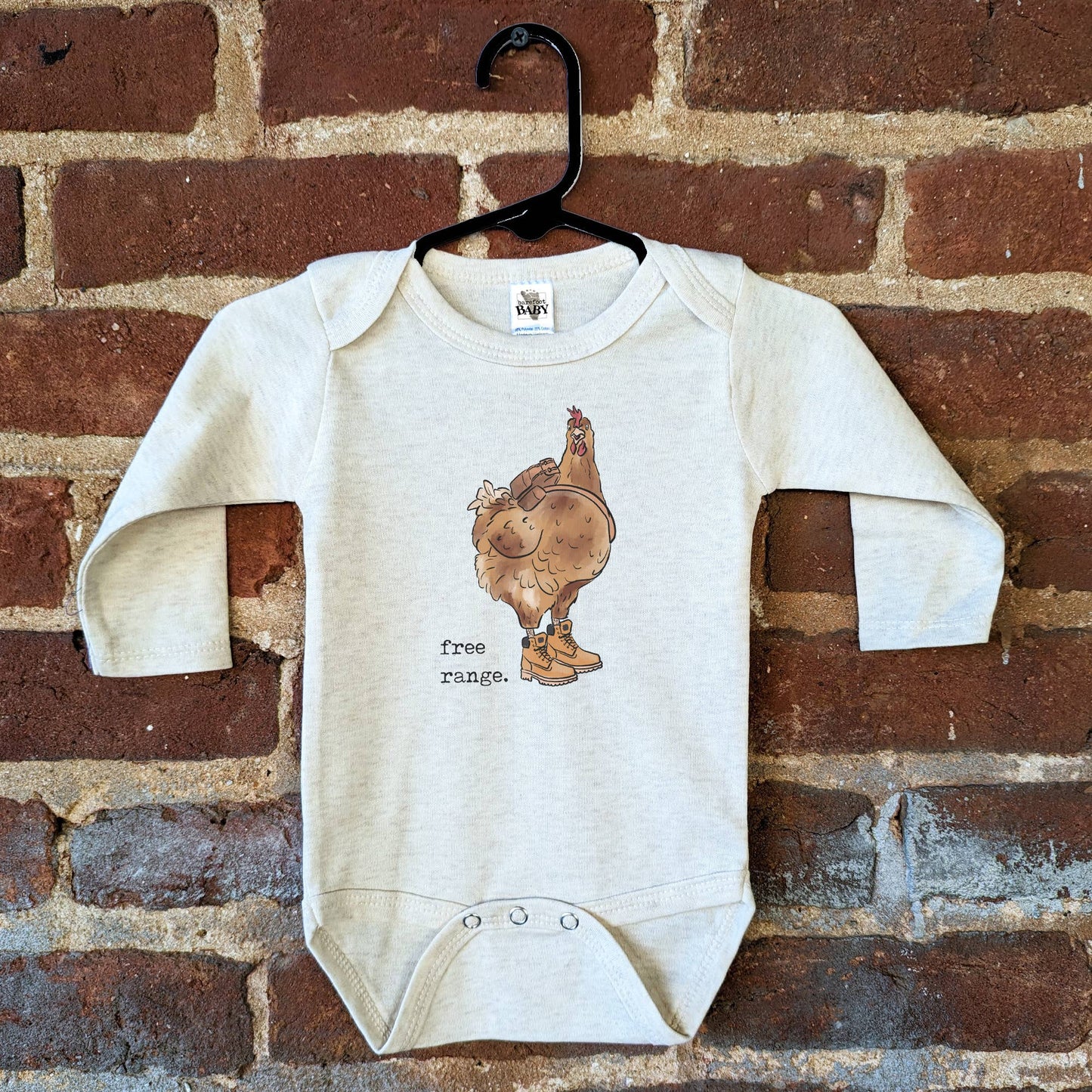 "Free Range" Chicken Ultra Soft Long Sleeve Onesie