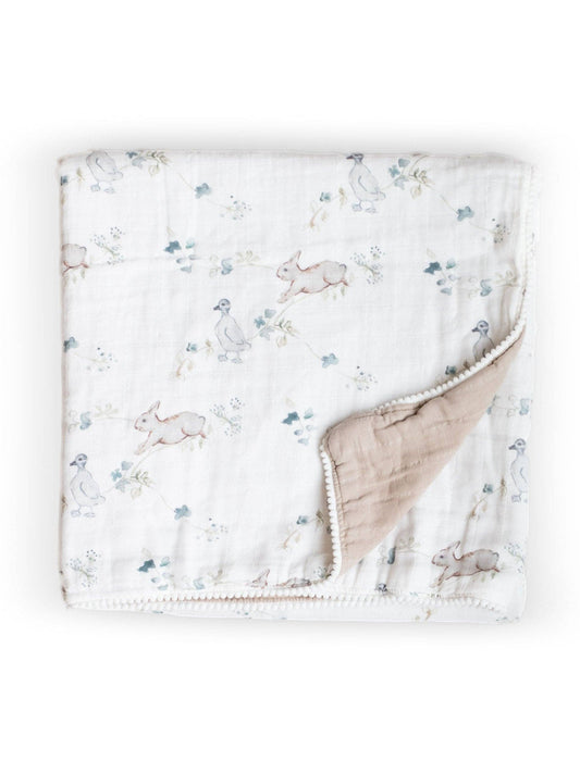 Organic Muslin Gauze Quilt Baby Blanket | Ivy Hollow