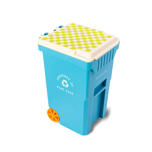 Blue Trash Can