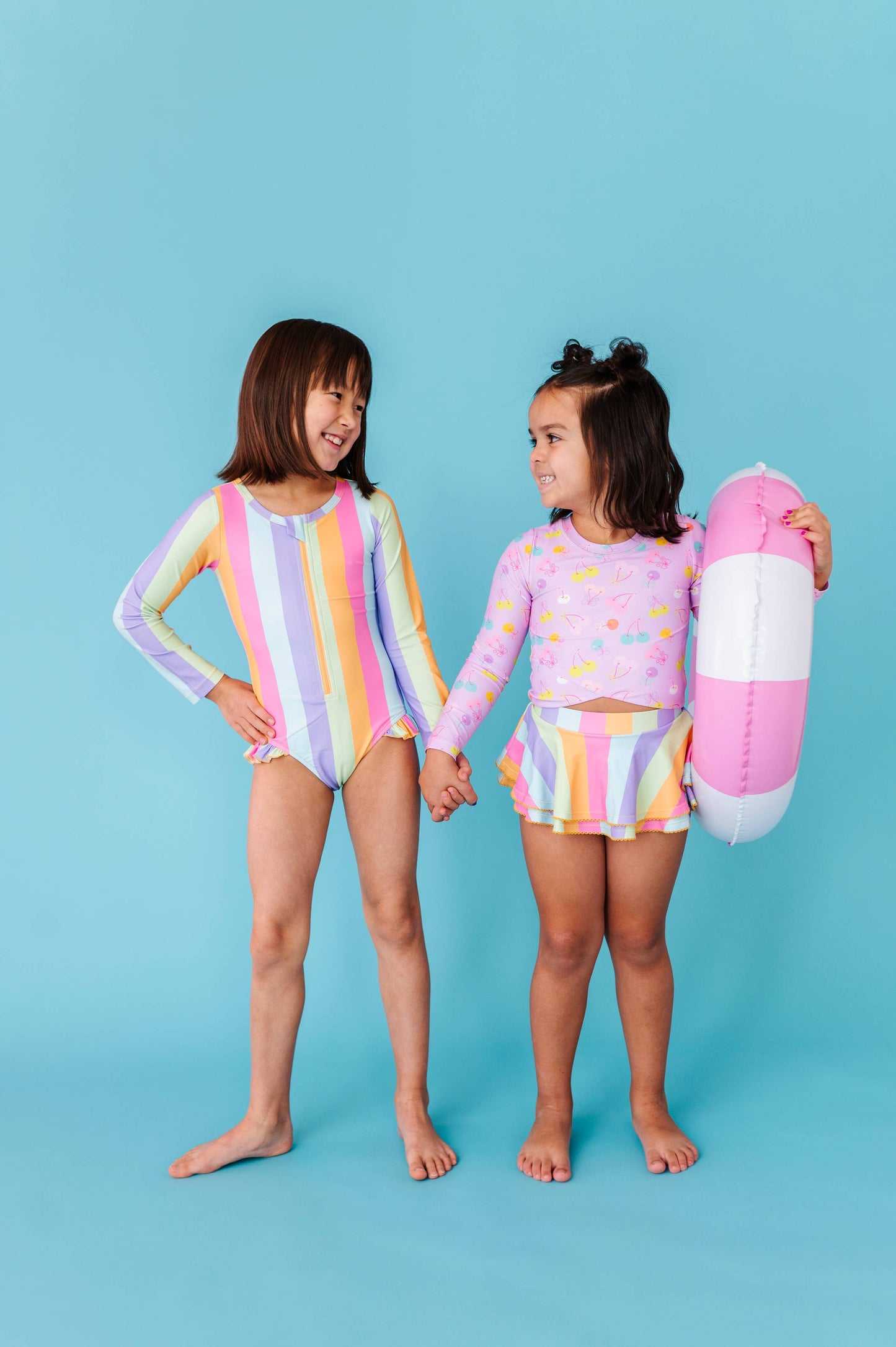 Toddler Girl Rashguard Skirted 2-Piece: Cherry Crush