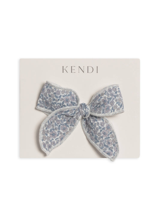 Baby & Kids Muslin Bow Clip - Gianni Floral / Marino