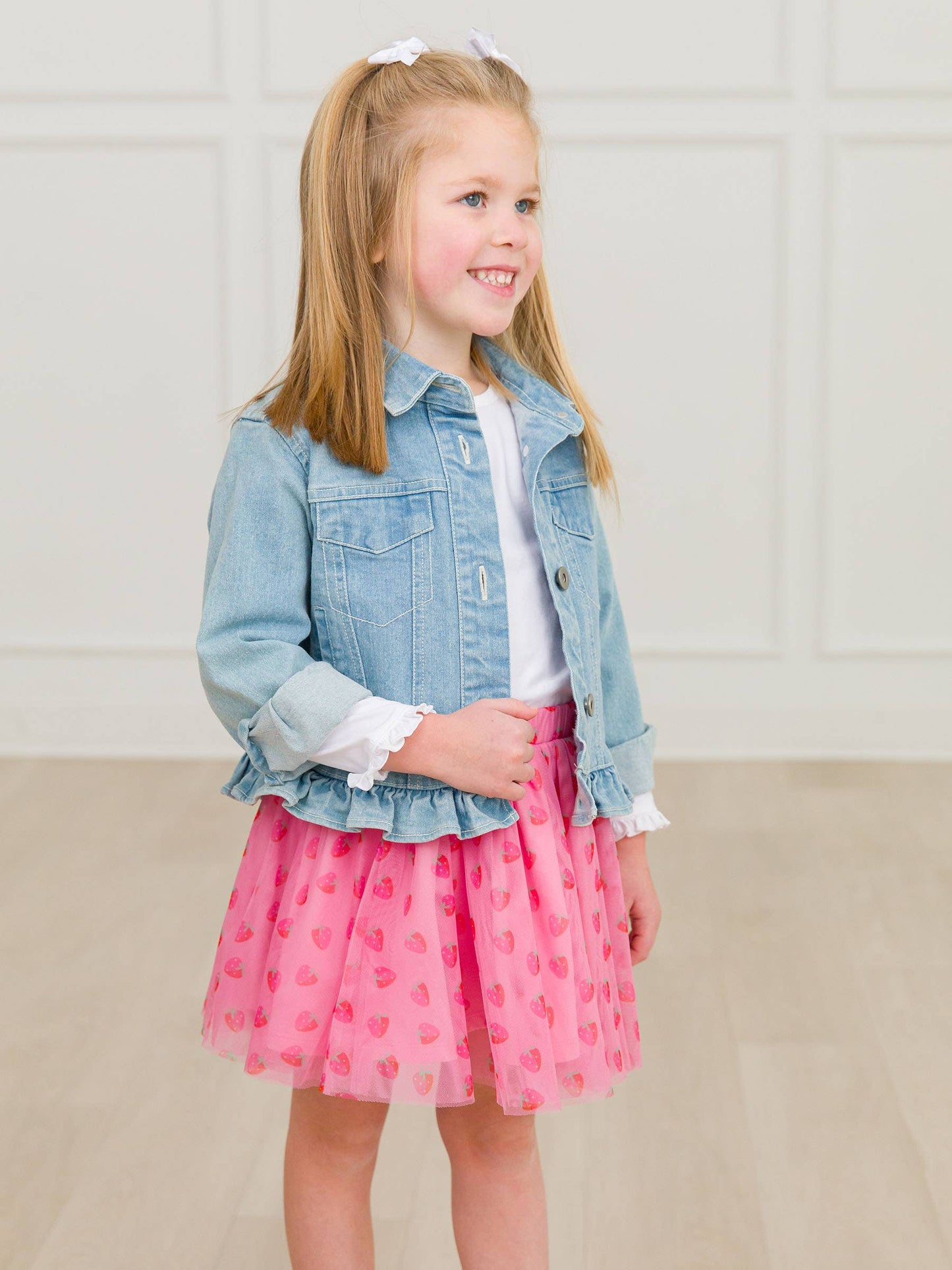 Toddler Girls Berry Cute Tulle Skirt: Pink