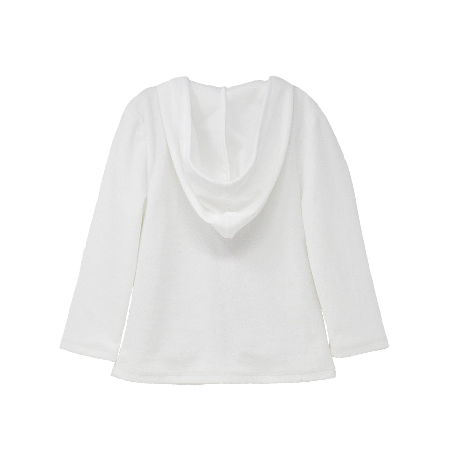 Terry Beach Hoodie: White
