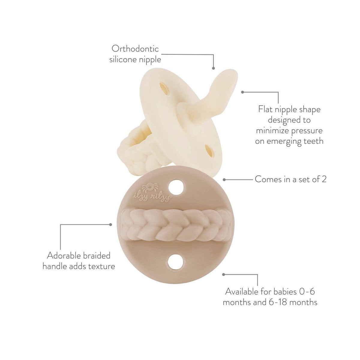 Sweetie Soother™ Orthodontic Pacifier Sets: Neutral