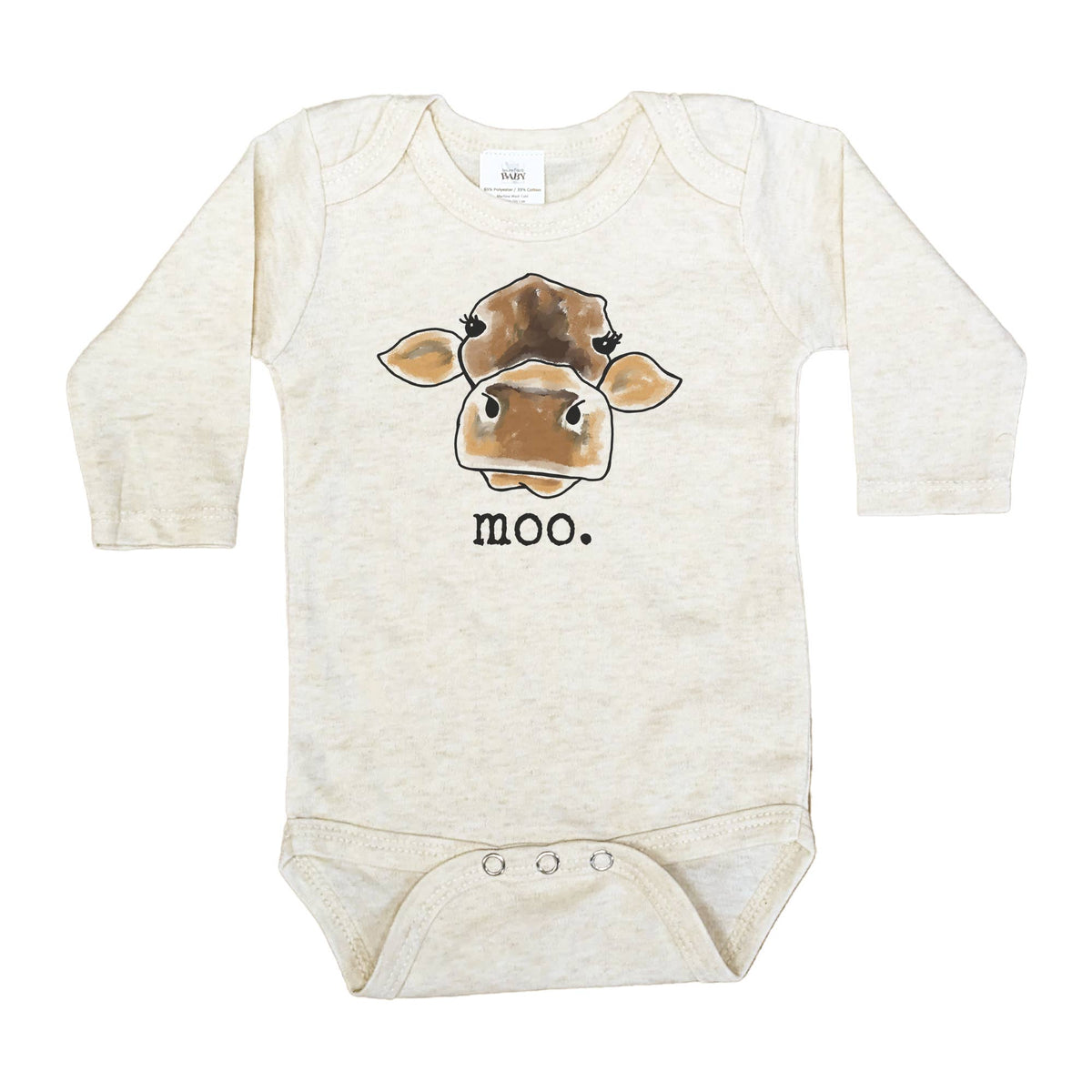 "Moo" Cow Ultra Soft Long Sleeve Onesie