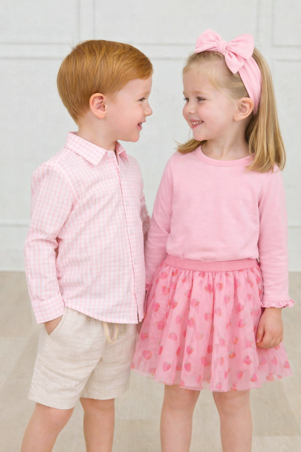 Pink Knit Long Sleeve Ruffle Sleeve Top