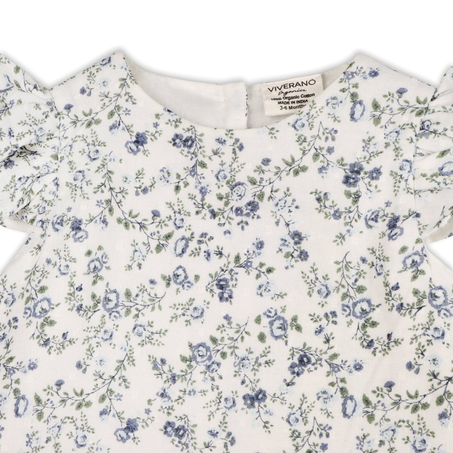 Celia Floral Baby Bow Blouse +Bloomer (Organic): Navy Ditsy Floral