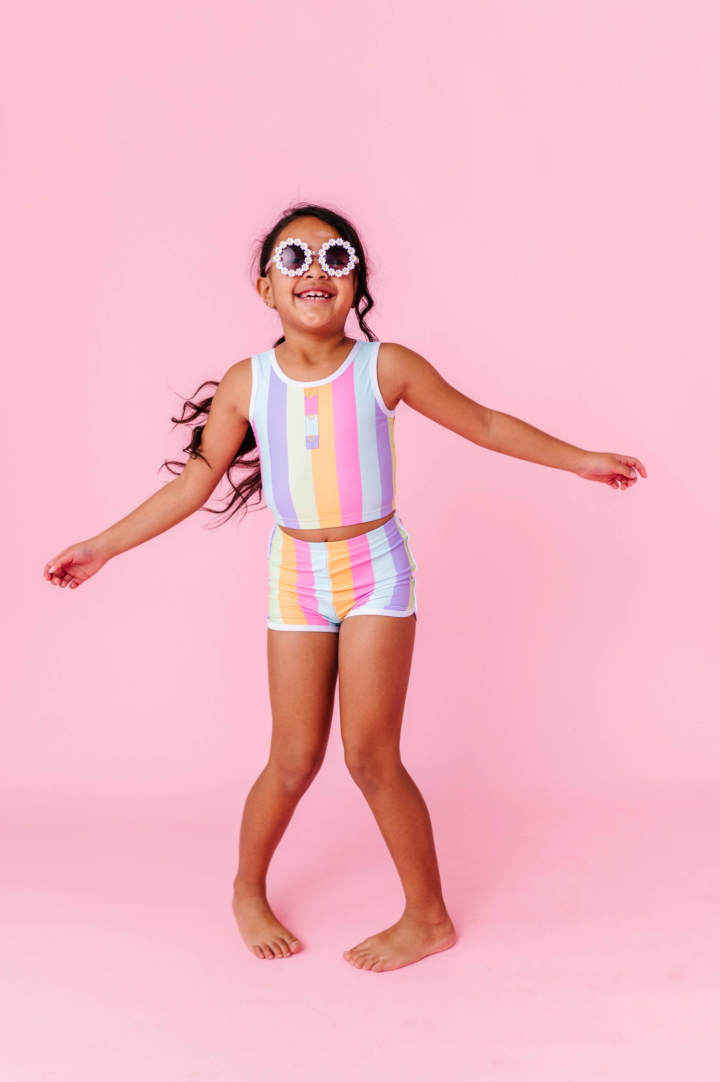 Toddler Girl 2-Piece: Sherbert Stripes