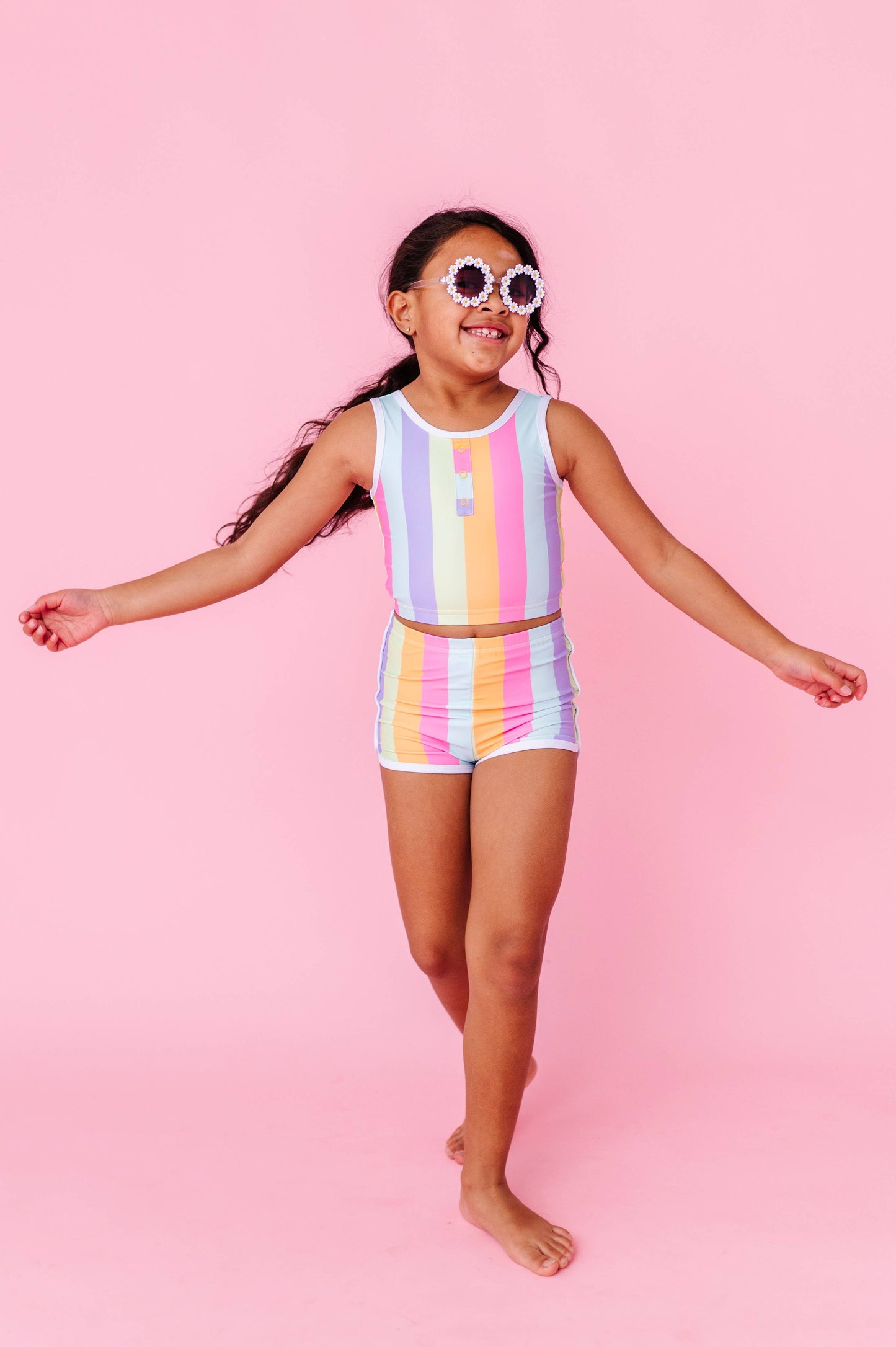 Toddler Girl 2-Piece: Sherbert Stripes
