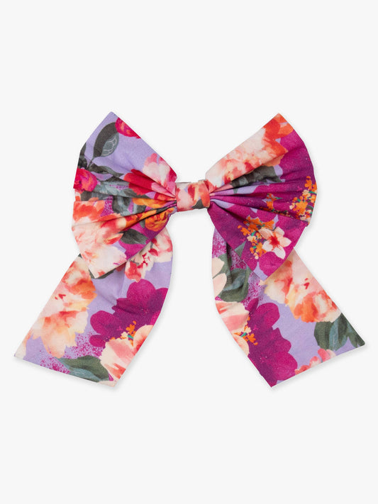 Girls Lavender Valley Woven Bow Hair Clip: Multi-Color / One Size