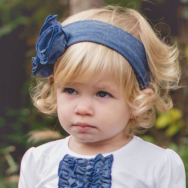 Girls Faux Denim Emily Headband: One Size