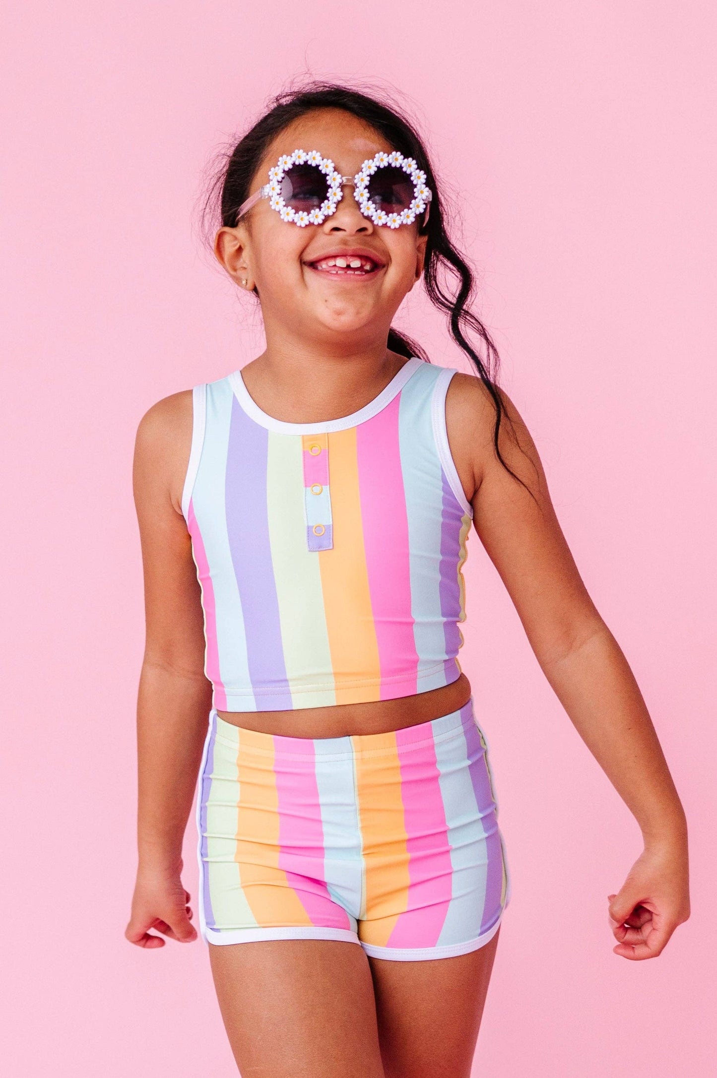 Toddler Girl 2-Piece: Sherbert Stripes