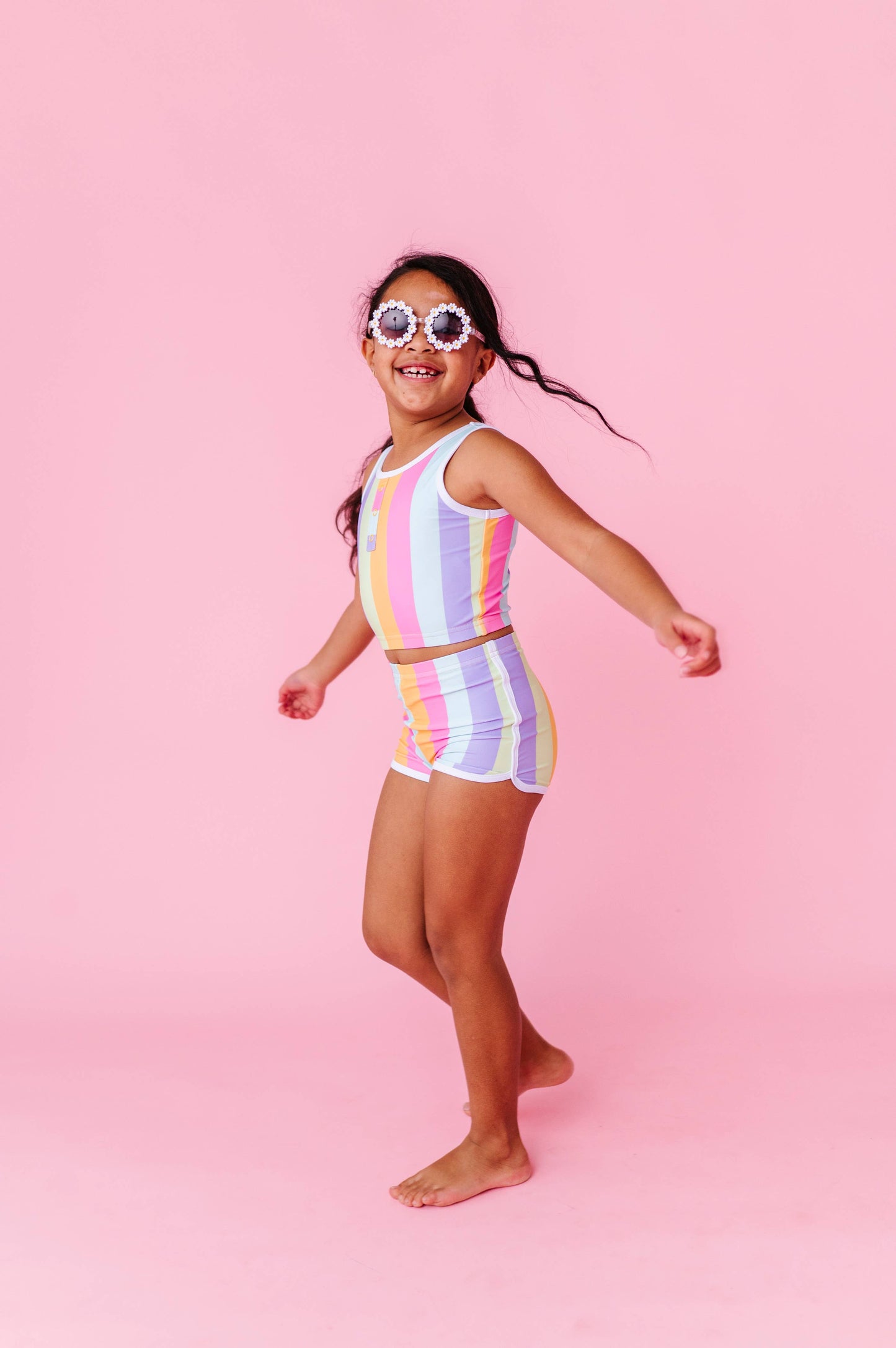 Toddler Girl 2-Piece: Sherbert Stripes