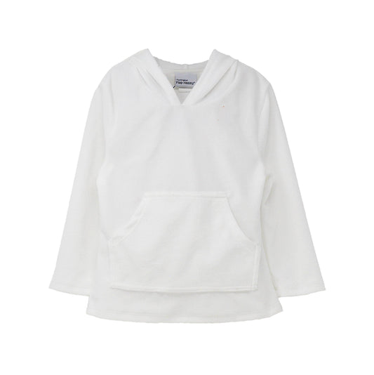 Terry Beach Hoodie: White