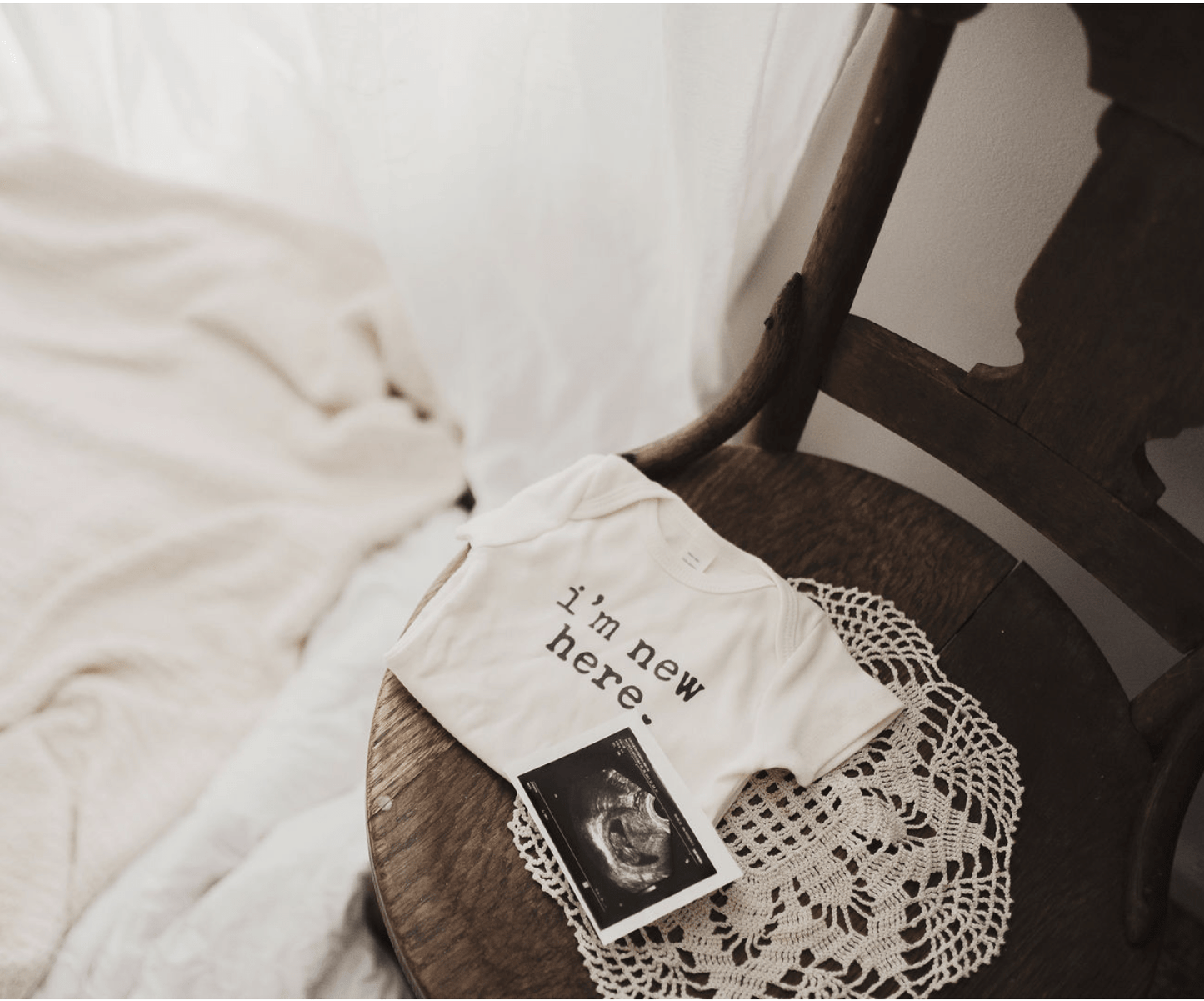 Baby graphic organic bodysuit | i'm new here
