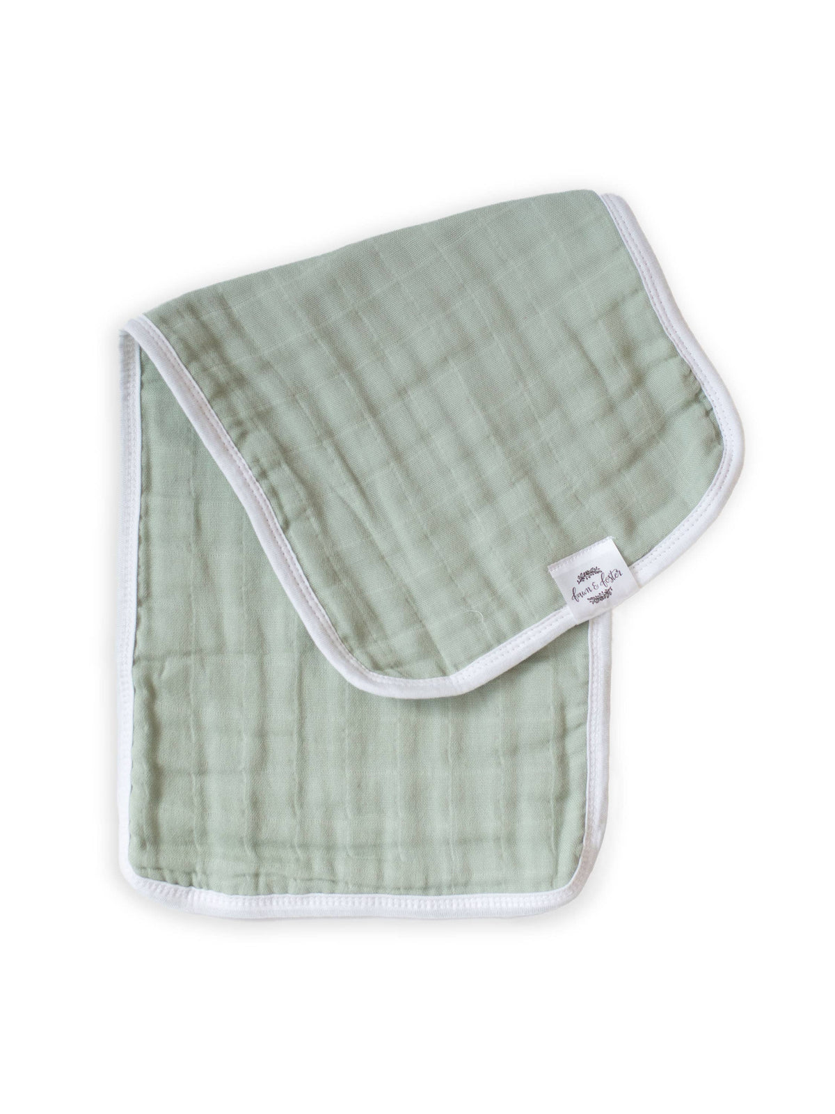 Organic Premium Oversized Absorbent 3-Pack Burp Cloths | Sage Leaves