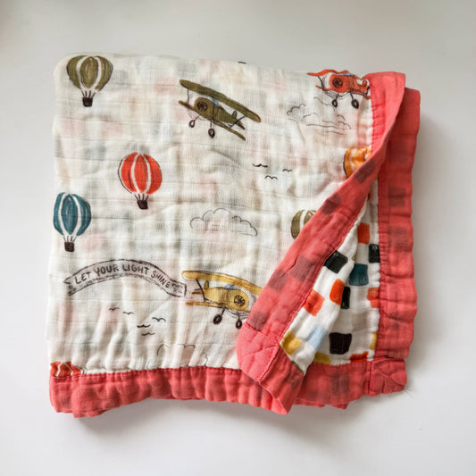 Scripture Planes Luxury Double Sided Muslin Blanket