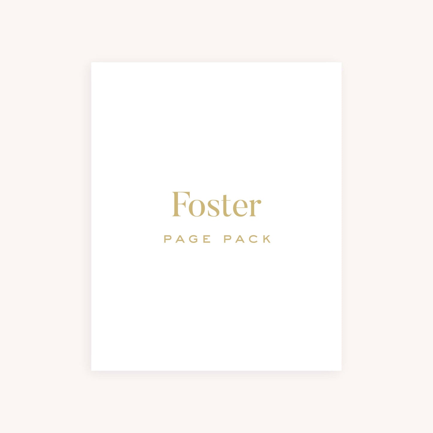 Custom Page Pack for Premium Baby Book - Foster Care
