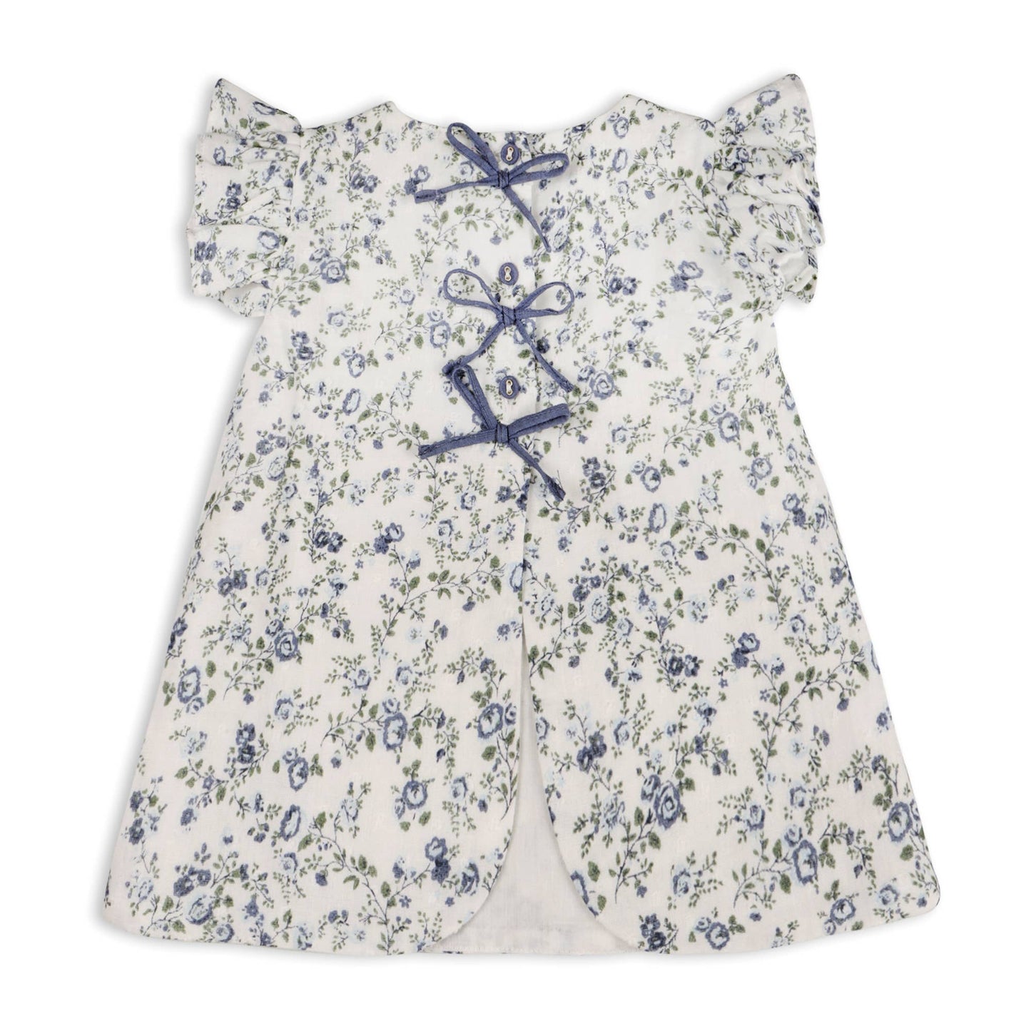 Celia Floral Baby Bow Blouse +Bloomer (Organic): Navy Ditsy Floral