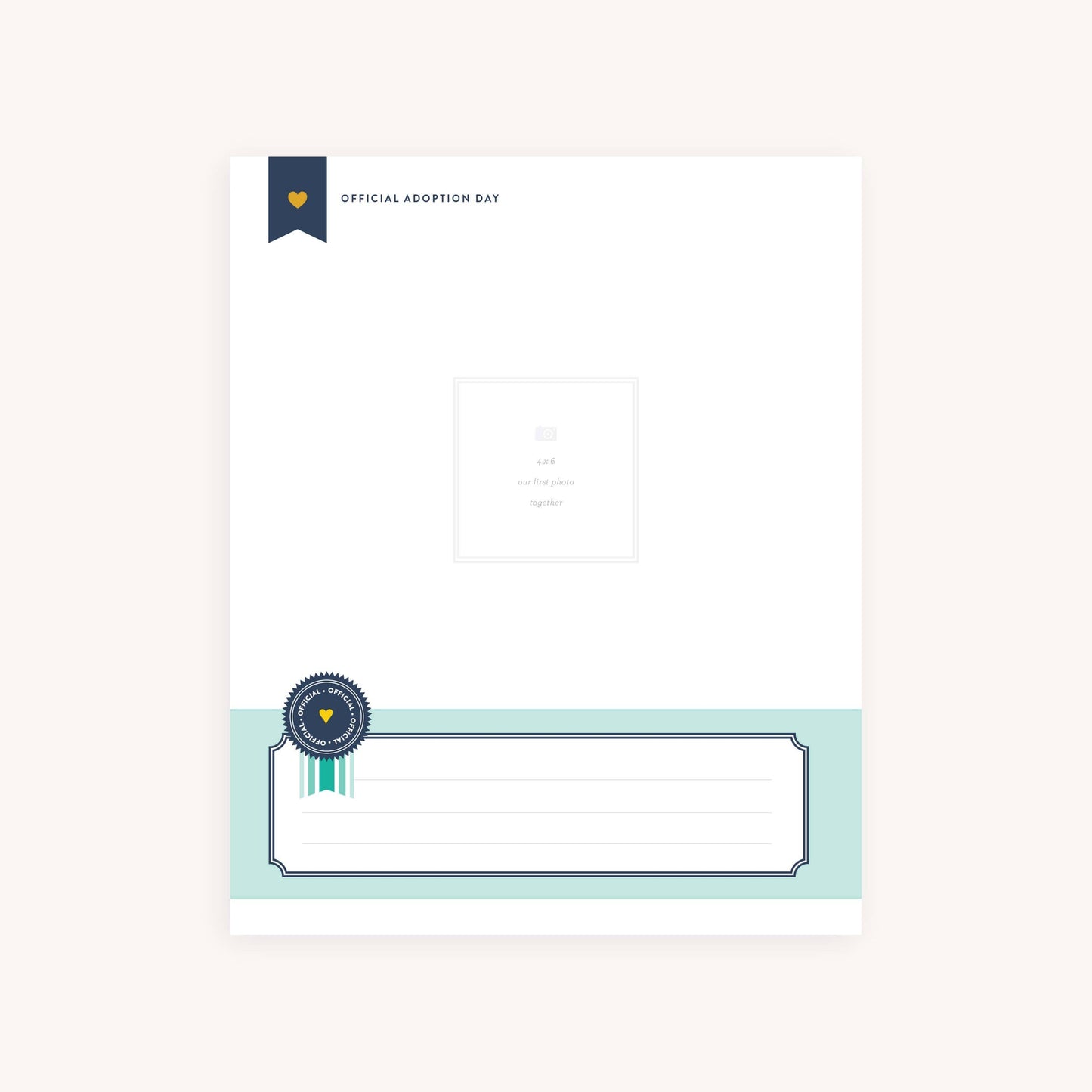 Custom Page Pack for Premium Baby Book - Adoption
